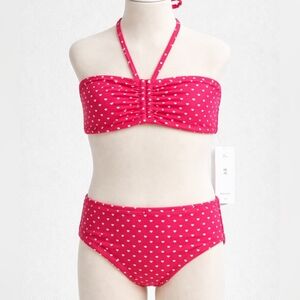 NWT GAP Girls Red with White Hearts Bikini Size XL 12 Classic Preppy Resort